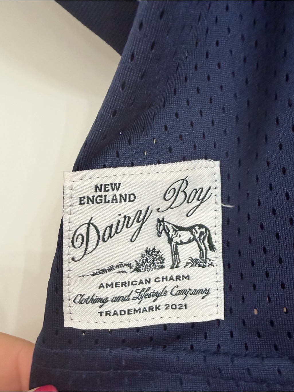 Nwt Dairy Boy Navy Homecoming Cropped Jersey Limited Edition Size Medium — image 5 of 8